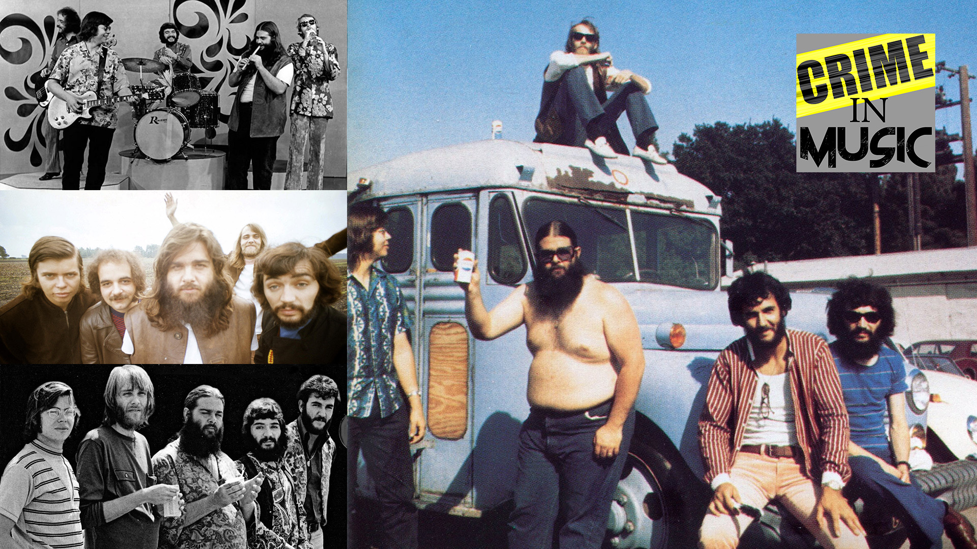 photo collage of the Canned Heat, band, hippie rock