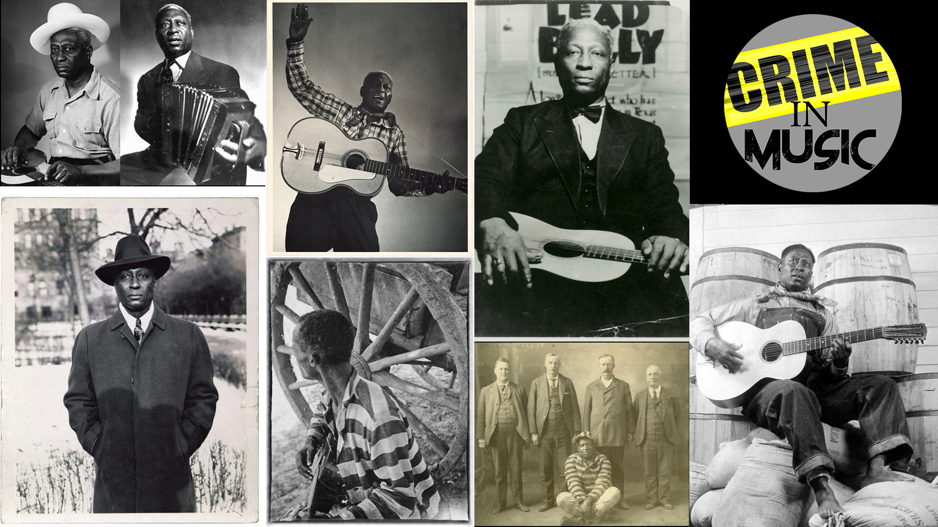 photo collage of Huddie Ledbetter, Musician