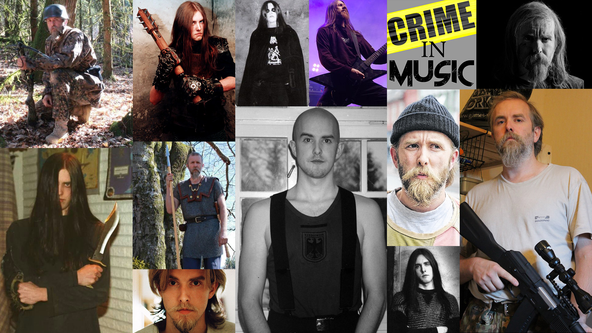 photo collage of Varg Virkensen, Musician, Norgewian Black Metal